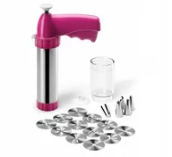 Pozostałe akcesoria kuchenne - Pistolet z nakładkami do porcjowania ciastek Metaltex Bisquick - miniaturka - grafika 1