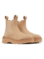 Botki damskie - Sorel Skórzane sztyblety "Hi-Line" w kolorze beżowym - miniaturka - grafika 1