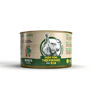 Benji's Planet Farm Flow Turkey&Duck Indyk z kaczką 6x410g - Mokra karma dla psów - miniaturka - grafika 2