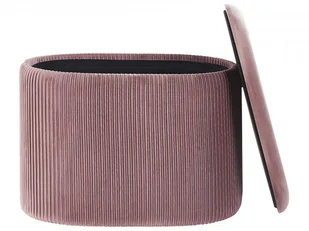 Welurowy Puf Ze Schowkiem Różowy Richland - Pufy i podnóżki - miniaturka - grafika 5