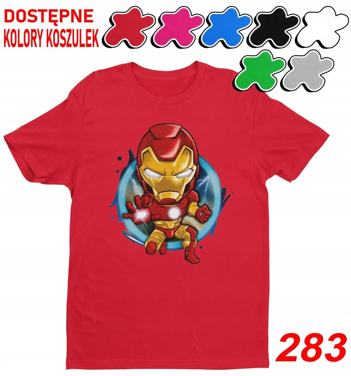 Dziecięca Koszulka Z Nadrukiem Wybór Anengers Marvel Iron Man -M 134-140