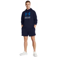 Spodnie sportowe męskie - Męskie spodenki dresowe Under Armour UA Rival Terry 6in Short - granatowe - UNDER ARMOUR - miniaturka - grafika 1