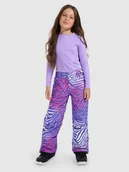 Spodnie narciarskie - 4F Spodnie snowboardowe membrana 10000 dziewczęce - multikolor 122 (6-7 lat) - miniaturka - grafika 1
