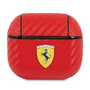 Akcesoria do słuchawek - Ferrari Ferrari FESA3CARE AirPods 3 cover czerwony/red On Track PU Carbon FER000515-0 - miniaturka - grafika 1