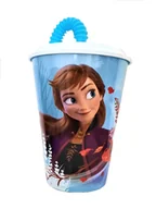 Kubki dla dzieci - Kubek ze słomką Frozen- Kraina Lodu bidon 430ml - miniaturka - grafika 1