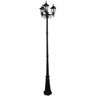 Polux Słupek 250cm LIGURIA 3X20W E27 Czarny mat IP43 SANICO 313423 - Lampy ogrodowe - miniaturka - grafika 1