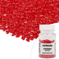 Dodatki do ciast w proszku - Posypka cukrowa SERDUSZKA CZERWONE mini 5 mm Sweet Decor, 30 g - miniaturka - grafika 1