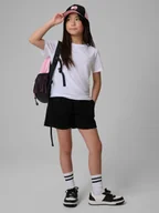 Spodnie i spodenki dla dziewczynek - 4F Spodenki dresowe dziewczęce - czarne 164 (13-14 lat) - miniaturka - grafika 1