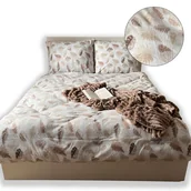 Pościel - Komplet Pościeli Polarowej 160x200cm Ciepła Gruba Zimowa Mack Home Liście - miniaturka - grafika 1