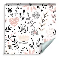 Tapety - Muralo Tapeta Dla Dzieci Delikatne Roślinki i Serduszka 188636129 - miniaturka - grafika 1