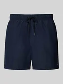 Kąpielówki męskie - Spodenki kąpielowe o kroju regular fit z pasem z logo - miniaturka - grafika 1