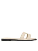 Klapki i japonki damskie - Tommy Hilfiger Klapki FW0FW08671 Écru - miniaturka - grafika 1