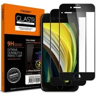 Szkła hartowane na telefon - Spigen Szkło x2 Glass FC do etui do Apple iPhone 6/6S/7/8/SE 2020 Black AGL01315 - miniaturka - grafika 1