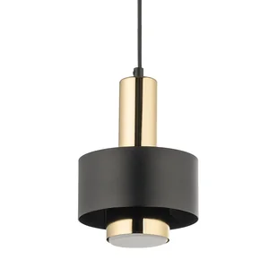Pojedyncza lampa zwisająca Rif 40718 Sigma tubka do holu czarna złota - Lampy sufitowe - miniaturka - grafika 1