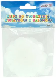 Klipsy Adb-6401 do Tworzenia Kwiatków Z Balonów, op. 6 szt. Śr. 8 cm. Aliga - Spinacze i klipsy do papieru - miniaturka - grafika 1