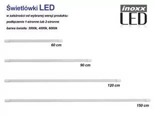 ŚWIETLÓWKA LED 60CM 9W T8 3000K G13 CIEPŁA PRZEZROCZYSTA JEDNOSTRONNA - Świetlówki - miniaturka - grafika 2
