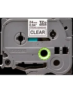 Taśmy do drukarek barwiące - Taśma Brother 24mm BLACK ON CLEAR ADHESIVE TAPE - miniaturka - grafika 1