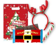 Zestawy upominkowe - Prezent na Mikołajki Święta dla Dzieci w Klasie paczka Czekolada Opaska - miniaturka - grafika 1