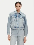 Kurtki damskie - Calvin Klein Jeans Kurtka jeansowa 90s LV047C791G Niebieski Relaxed Fit - miniaturka - grafika 1