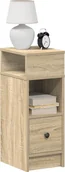 Szafki nocne - vidaXL Szafka nocna z szufladą, dąb sonoma, 25x31x66 cm - miniaturka - grafika 1