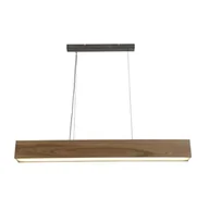 Lampy sufitowe - Searchlight Lampa wisząca LED Ash z kloszem z jasnego drewna - miniaturka - grafika 1