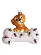 Bombki - Krebs Glas Lauscha Bombka w kolorze biało-brązowym - (D)9 cm - miniaturka - grafika 1
