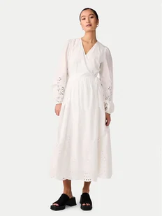 YAS Sukienka codzienna Luma 26032685 Biały Regular Fit - Sukienki - miniaturka - grafika 1