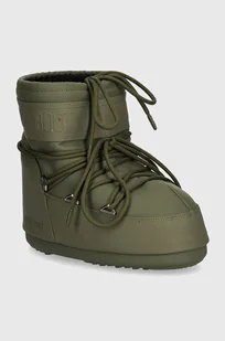 Moon Boot śniegowce MB ICON LOW RUBBER kolor zielony 80D1409380 M006 - Śniegowce damskie - miniaturka - grafika 1