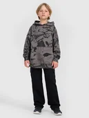 Spodnie i spodenki dla chłopców - 4F Spodnie dresowe cargo chłopięce - czarne 122 (6-7 lat) - miniaturka - grafika 1