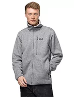 Kurtki męskie - Jack Wolfskin Mens Robson Fjord Chunky Knit ciepła kurtka polarowa coat 1706721-6046004 - miniaturka - grafika 1