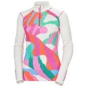 Bluzy damskie - Helly Hansen Damska bluza LIFA Merino Midweight Graphic 1/2 Zip Base Layer - miniaturka - grafika 1