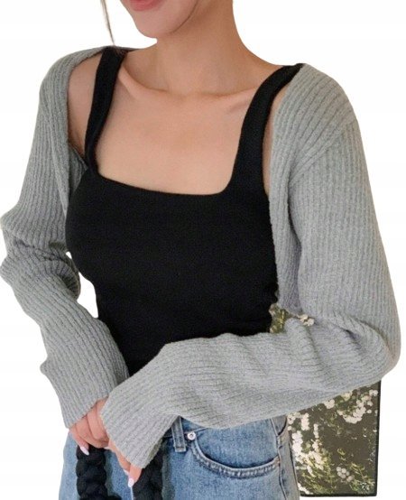 NARZUTKA DAMSKA ZIELONA Z DŁUGIM RĘKAWEM S ŁSG