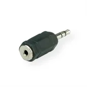 Adaptery i przejściówki - Roline 11094445 Stereo Adapter 3,5 MM wtyk do gniazda 2,5 MM Czarny 11.09.4445 - miniaturka - grafika 1