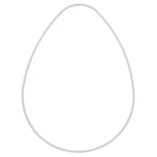 [000139] Obręcz metalowa baza do łapacza snów jajko 10cm białe - Wyposażenie pokoiku dziecięcego - miniaturka - grafika 1