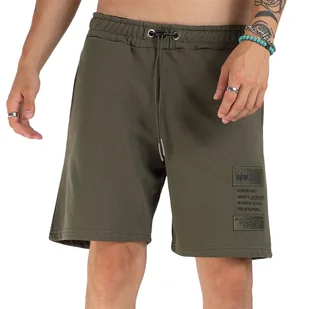 Spodenki Alpha Industries Patch Short LF 136360142 - zielone - Spodnie sportowe męskie - miniaturka - grafika 1