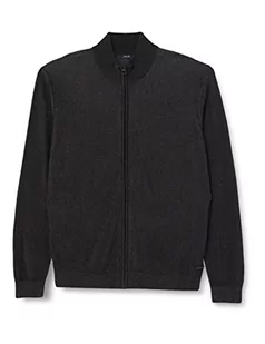 Pierre Cardin Męska kurtka z dzianiny Zip Bicolor Rib Structure, szary, XL - Kurtki męskie - miniaturka - grafika 1