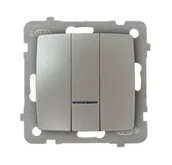 Wyłączniki światła i elektryczne - Ospel Karo srebrny łącznik potrójny ŁP-13SS/m/43 ŁP-13SS/m/43 - miniaturka - grafika 1
