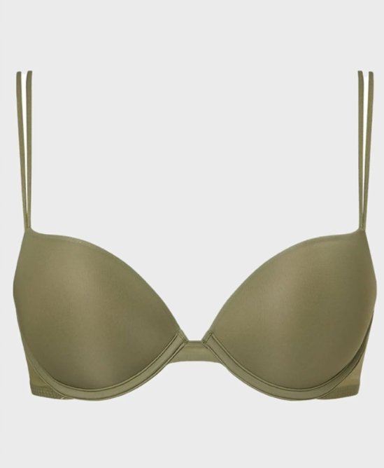 Calvin Klein Biustonosz Push-Up Zielony 80D 2A2E2_E* 80D 2_2
