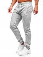 Spodnie sportowe męskie - Spodnie Dresowe Joggery Męskie Szare XW01-A DENLEY_2XL - miniaturka - grafika 1