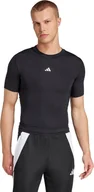 Koszulki męskie - Koszulka męska adidas Techfit Short Sleeve Tee czarna JP4674 XL - miniaturka - grafika 1