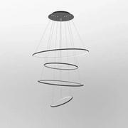 Lampy sufitowe - Altavola Design ADesign Lampa wisząca Ledowe Okręgi 80 cm in 3k czarna LA078/P_80_in_3k_black - miniaturka - grafika 1