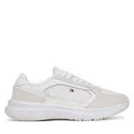 Sneakersy damskie - Sneakersy Tommy Hilfiger Sporty Runner FW0FW08644 Biały - miniaturka - grafika 1