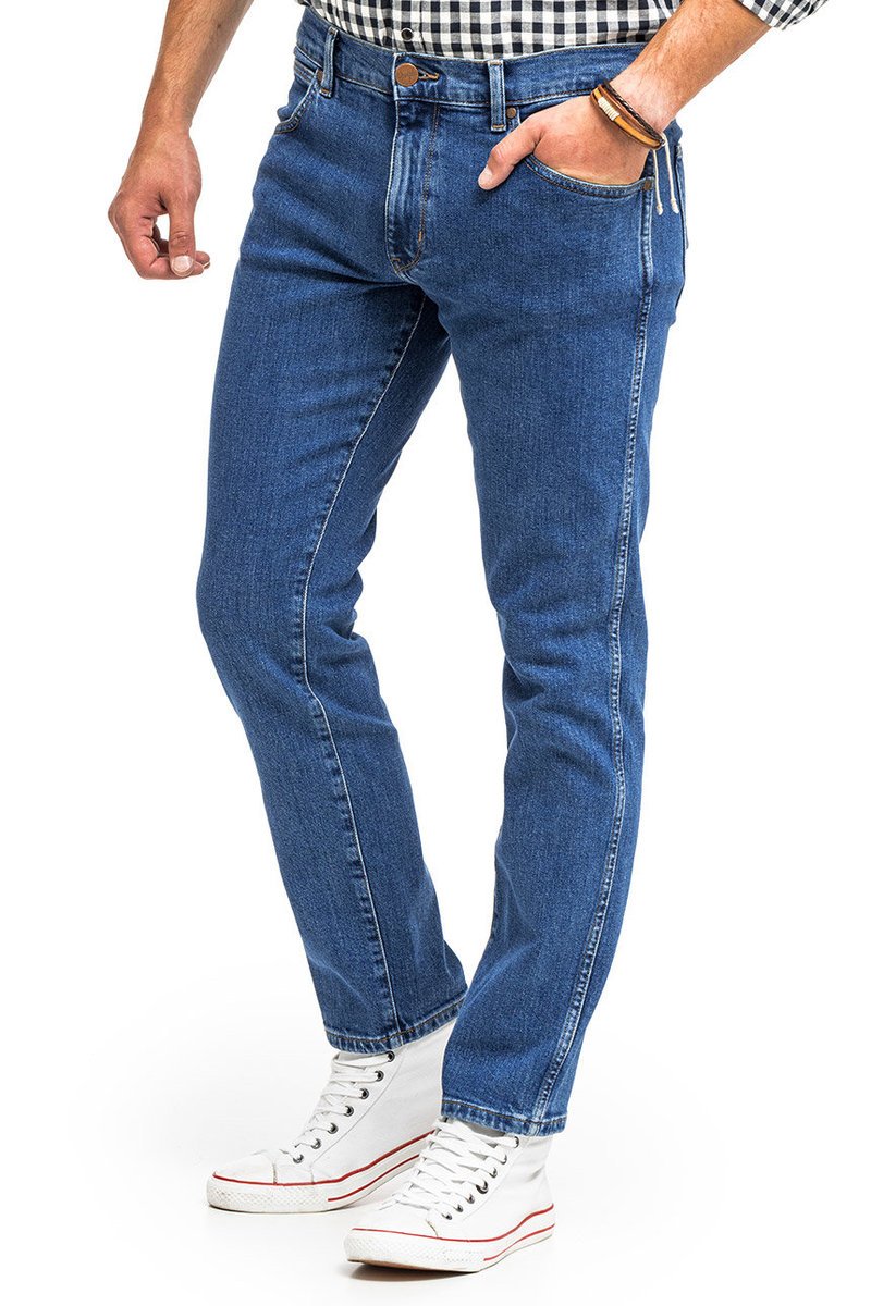 Wrangler Larston Męskie Spodnie Jeansowe Cool Blue W18Skt32Q-W34 L34