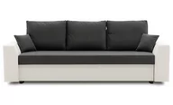 Sofy i kanapy - Kanapa z funkcją spania, Paul 1 PRO, 230x92x92 cm, ciemny szary, biały - miniaturka - grafika 1