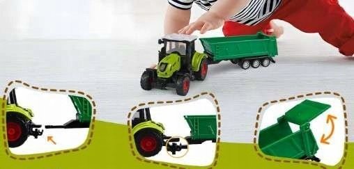 Traktor Zabawka Edukacyjna Montessori Dla Dzieci Farma Ze Zwierzętami