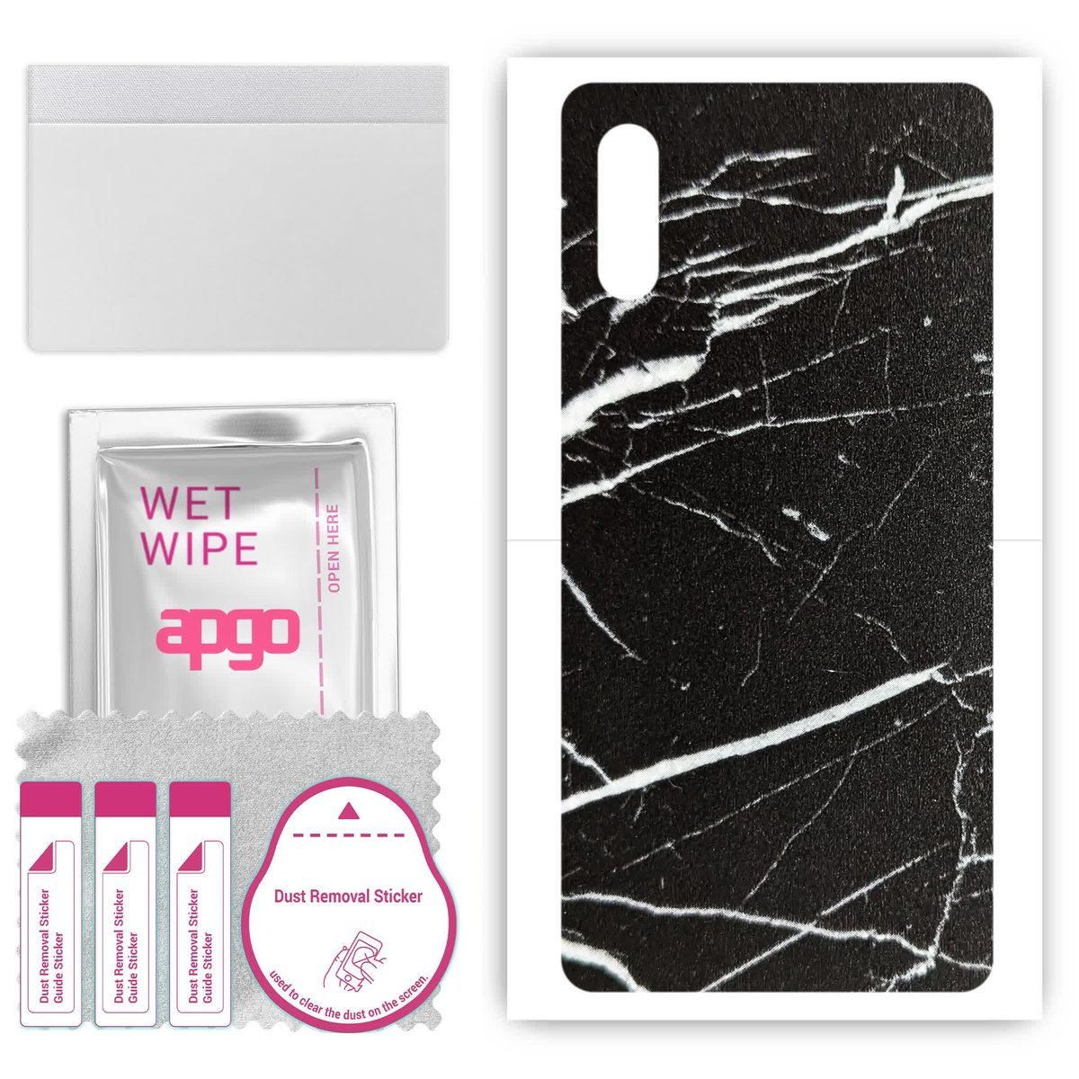 Folia naklejka skórka strukturalna na TYŁ do Sony Xperia Ace II SO-41B - Marmur Ciemny - apgo SKINS