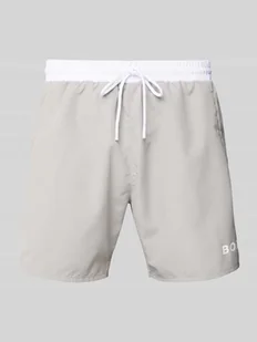 Spodenki kąpielowe o kroju relaxed fit z nadrukiem z logo model ‘STARFISH’ - Kąpielówki męskie - miniaturka - grafika 1