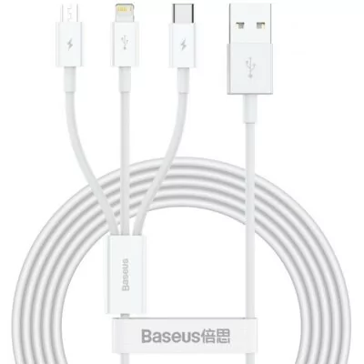 Baseus Kabel 3w1 Usb do micro Lightning Typ C 1.5m