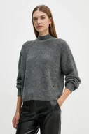 Swetry damskie - Pepe Jeans sweter z domieszką wełny IRMA PERKINS damski kolor szary z półgolfem PL702191 - miniaturka - grafika 1