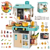 Zabawki AGD - Kuchnia dla dzieci Światło Dźwięk Para Zmieniające kolor 52 el - miniaturka - grafika 1